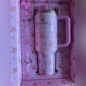 NWT LoveShackFancy x Stanley Pink Floral tumbler